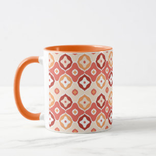 Golden-ikat-geometrisches Muster Tasse