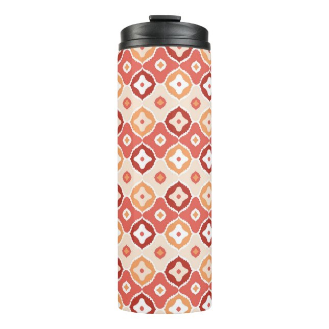 Golden-ikat-geometrisches Muster Thermosbecher (Vorderseite)