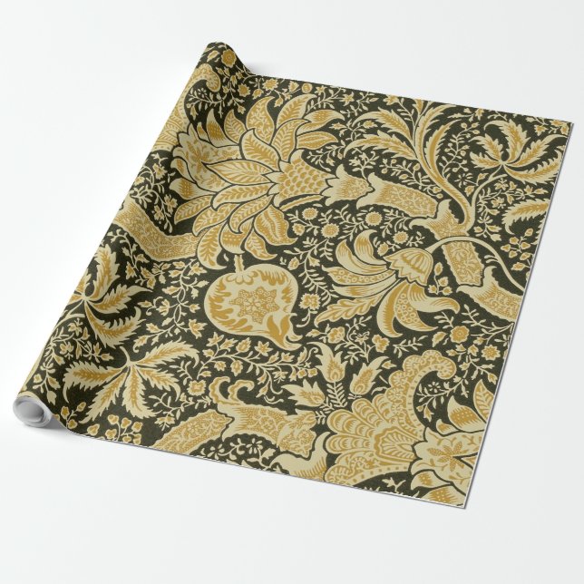 Golden Indian Pattern, William Morris Geschenkpapier (Ungerollt)