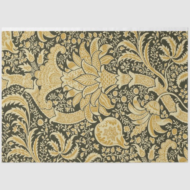 Golden Indian Pattern, William Morris Tissue Paper Seidenpapier (Vorderseite)