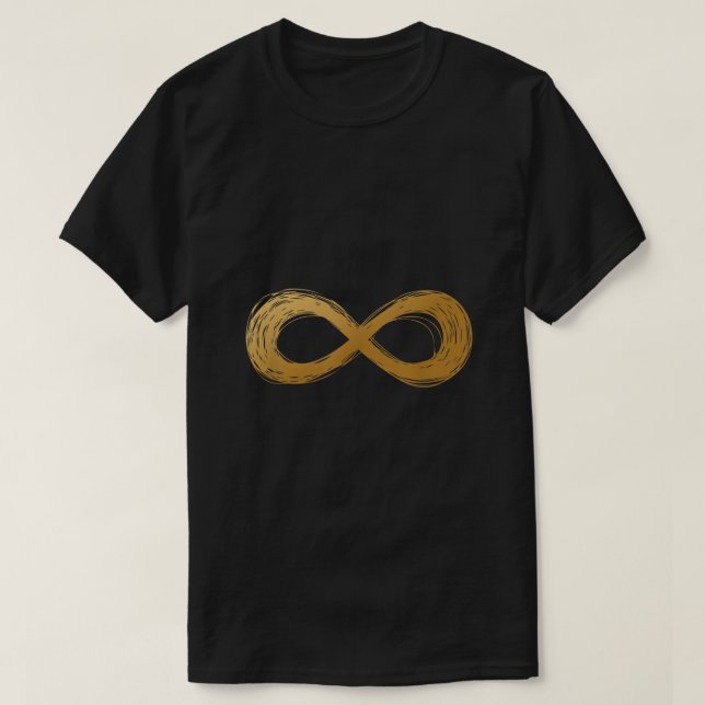 Golden Infinity Neuroversity Symbol Autismus Krieg T-Shirt (Design vorne)
