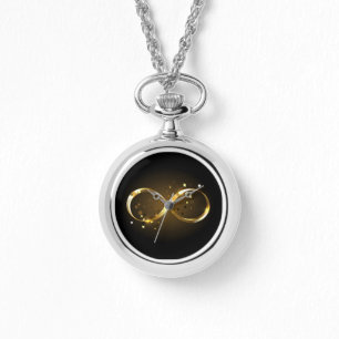 Golden Infinity Symbol Armbanduhr