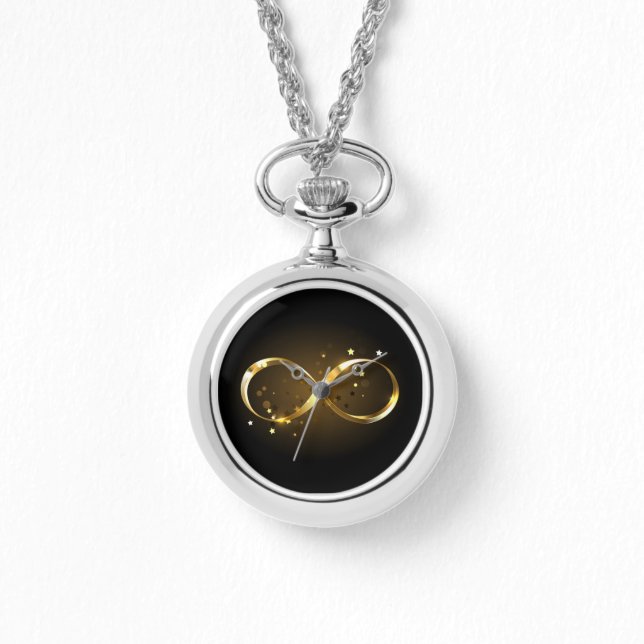 Golden Infinity Symbol Armbanduhr (Vorderseite)