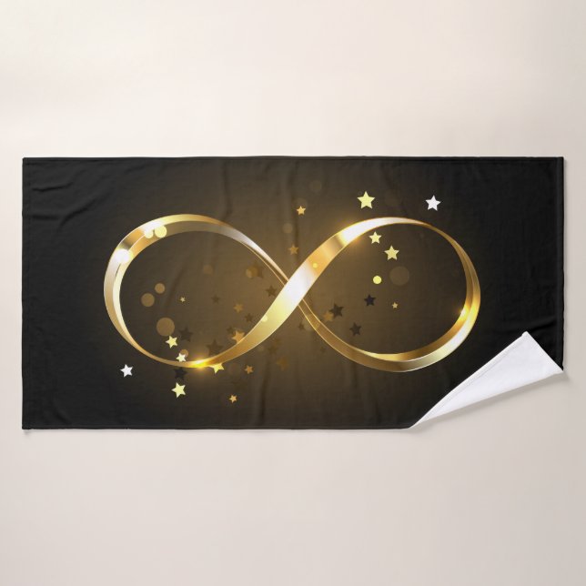Golden Infinity Symbol Badehandtuch (Badehandtuch)