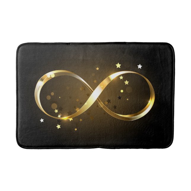 Golden Infinity Symbol Badematte (Vorderseite)
