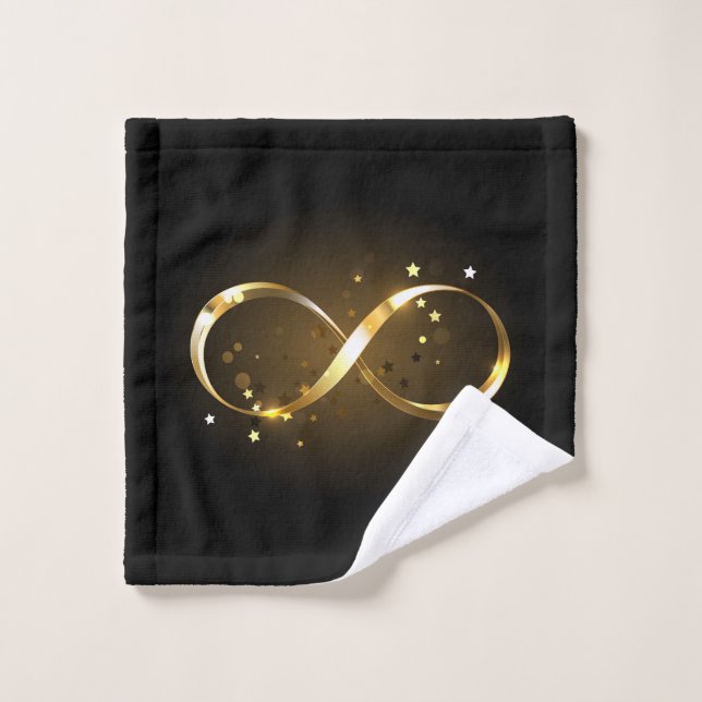 Golden Infinity Symbol Badhandtuch Set (Waschlappen)