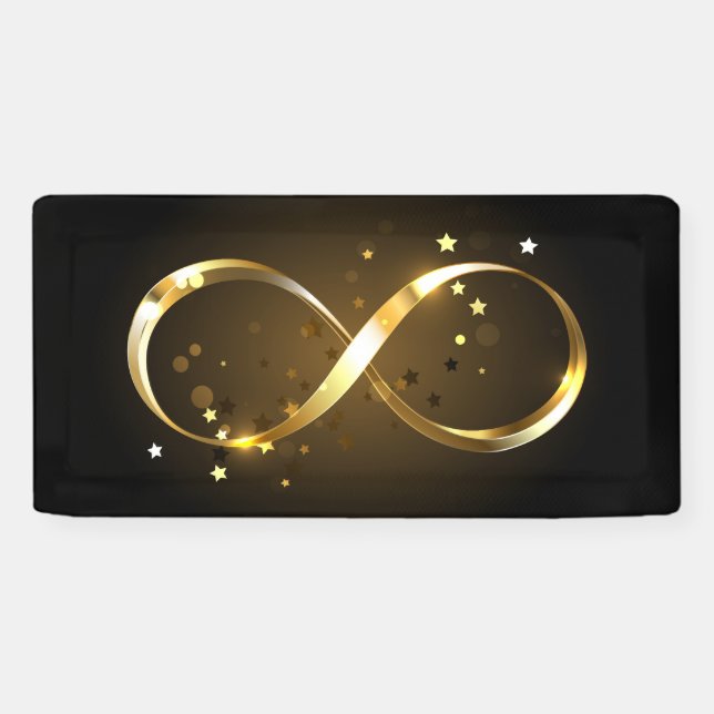 Golden Infinity Symbol Banner (Horizontal)