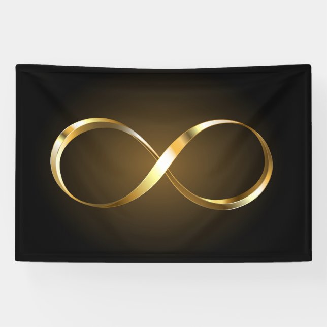 Golden Infinity Symbol Banner (Horizontal)