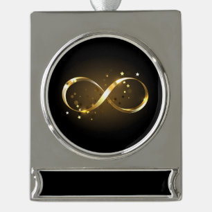 Golden Infinity Symbol Banner-Ornament Silber