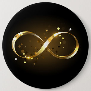 Golden Infinity Symbol Button