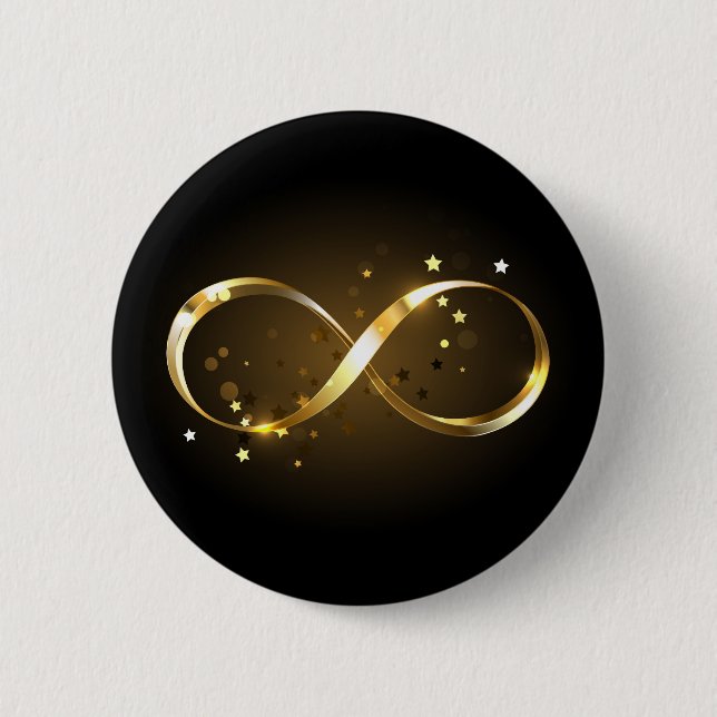 Golden Infinity Symbol Button (Vorderseite)