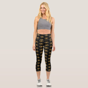 Golden Infinity Symbol Capri Leggings