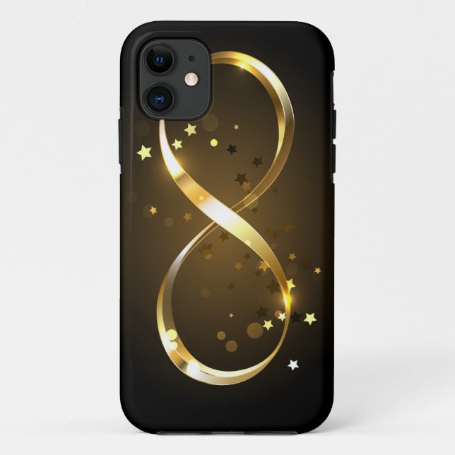 Golden Infinity Symbol Case-Mate iPhone Hülle (Rückseite)