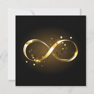 Golden Infinity Symbol Feiertagskarte