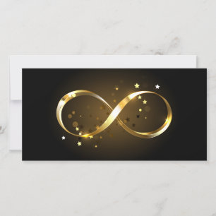 Golden Infinity Symbol Feiertagskarte