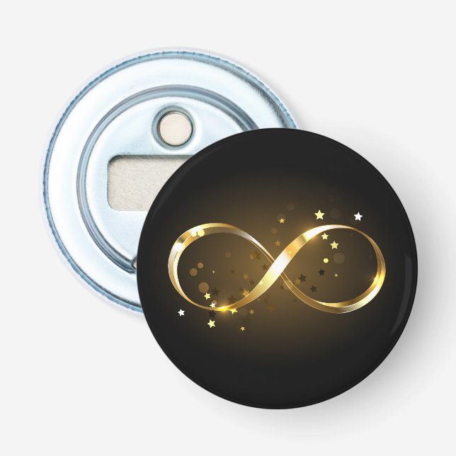 Golden Infinity Symbol Flaschenöffner (Vorderseite)