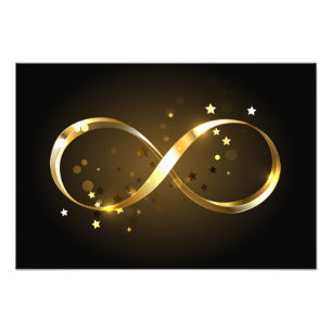 Golden Infinity Symbol Fotodruck