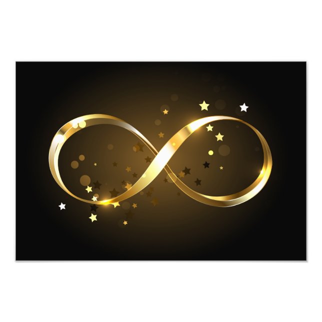 Golden Infinity Symbol Fotodruck (Vorne)