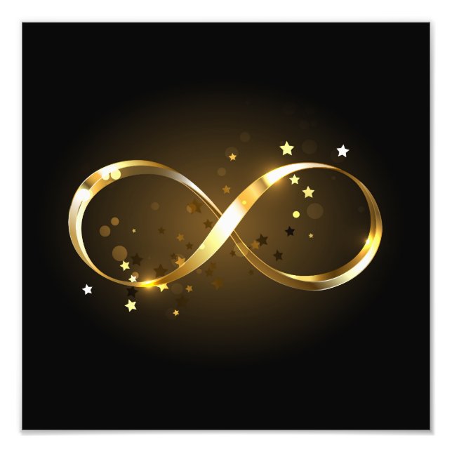 Golden Infinity Symbol Fotodruck (Vorne)