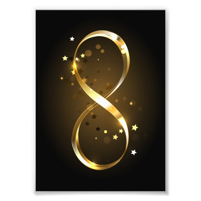 Golden Infinity Symbol Fotodruck (Vorne)