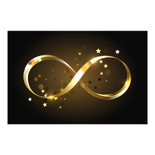 Golden Infinity Symbol Fotodruck (Vorne)
