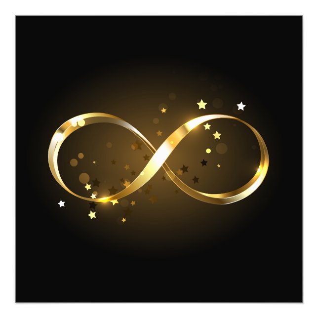 Golden Infinity Symbol Fotodruck (Vorne)