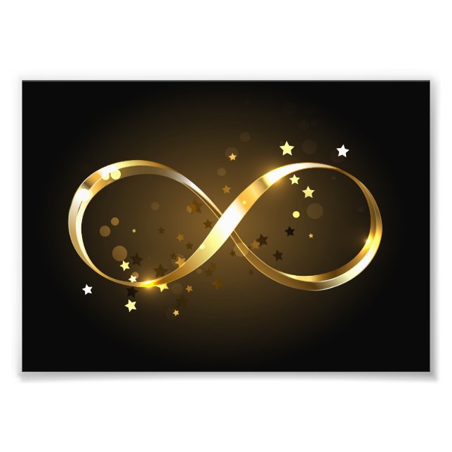 Golden Infinity Symbol Fotodruck (Vorne)