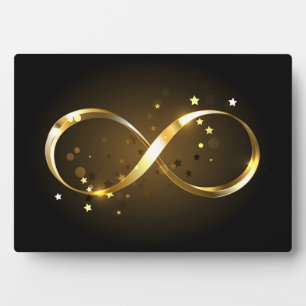 Golden Infinity Symbol Fotoplatte