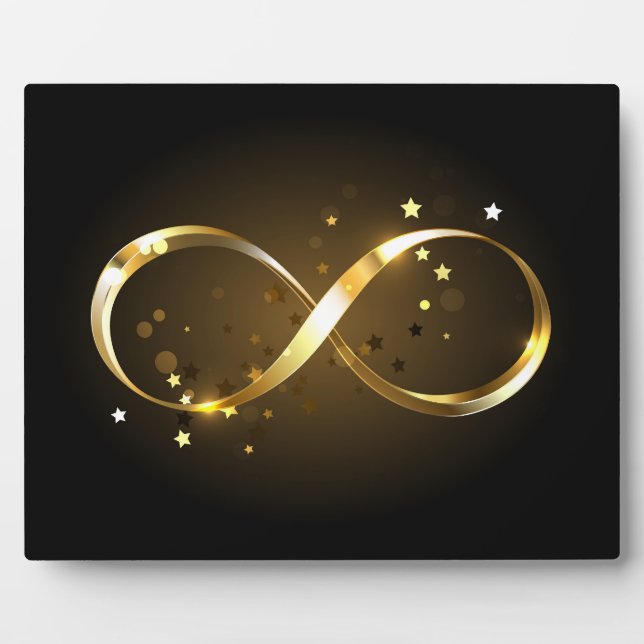Golden Infinity Symbol Fotoplatte (Vorderseite)