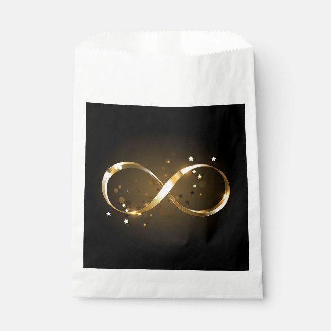 Golden Infinity Symbol Geschenktütchen (Vorderseite)