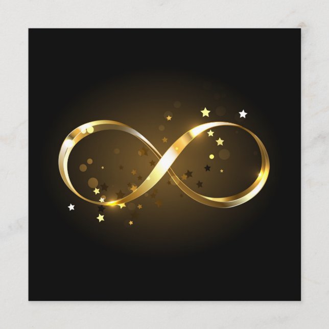 Golden Infinity Symbol Hinweiskarte (Vorderseite)