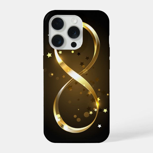 Golden Infinity Symbol iPhone Hülle (Rückseite)