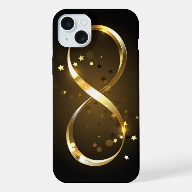 Golden Infinity Symbol iPhone Hülle (Rückseite)