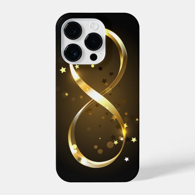 Golden Infinity Symbol iPhone Hülle (Rückseite)