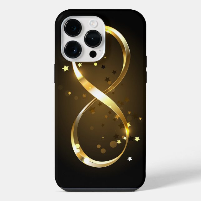 Golden Infinity Symbol iPhone Hülle (Rückseite)
