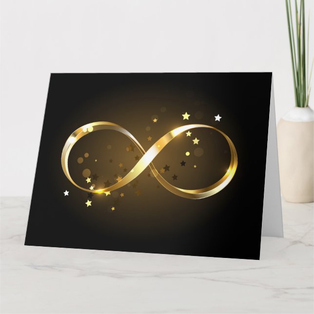 Golden Infinity Symbol Karte (Vorderseite)