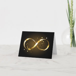 Golden Infinity Symbol Karte