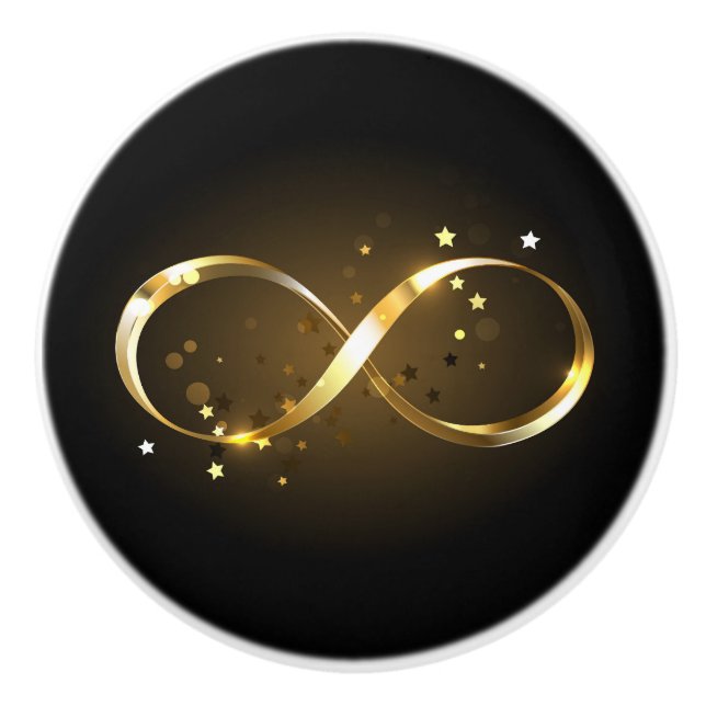 Golden Infinity Symbol Keramikknauf (Vorderseite)
