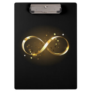 Golden Infinity Symbol Klemmbrett
