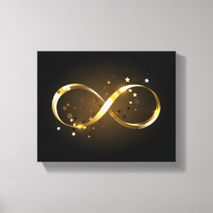 Golden Infinity Symbol Leinwanddruck