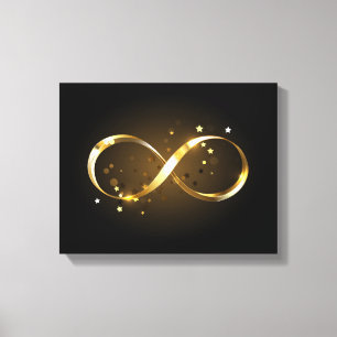 Golden Infinity Symbol Leinwanddruck