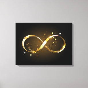 Golden Infinity Symbol Leinwanddruck