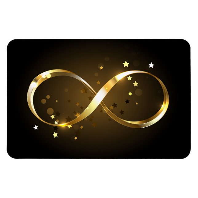 Golden Infinity Symbol Magnet (Horizontal)