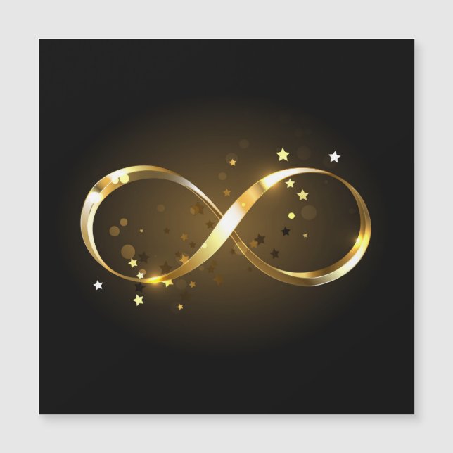 Golden Infinity Symbol Magnetkarte (Vorderseite)