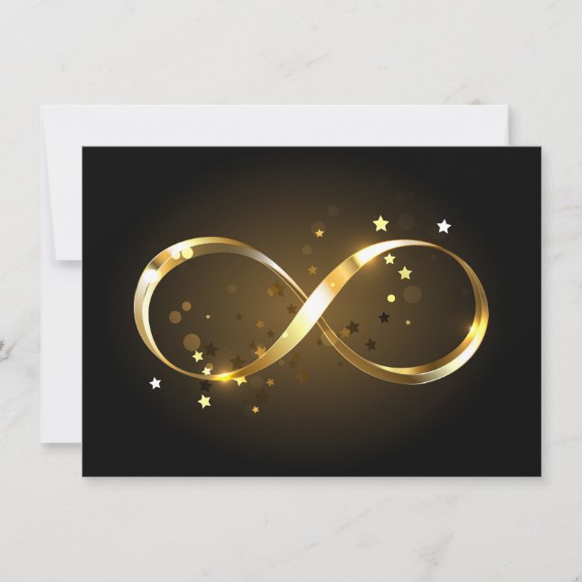 Golden Infinity Symbol Mitteilungskarte (Vorderseite)
