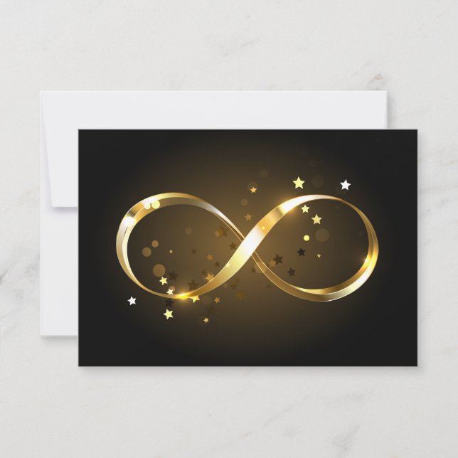 Golden Infinity Symbol Mitteilungskarte (Vorderseite)