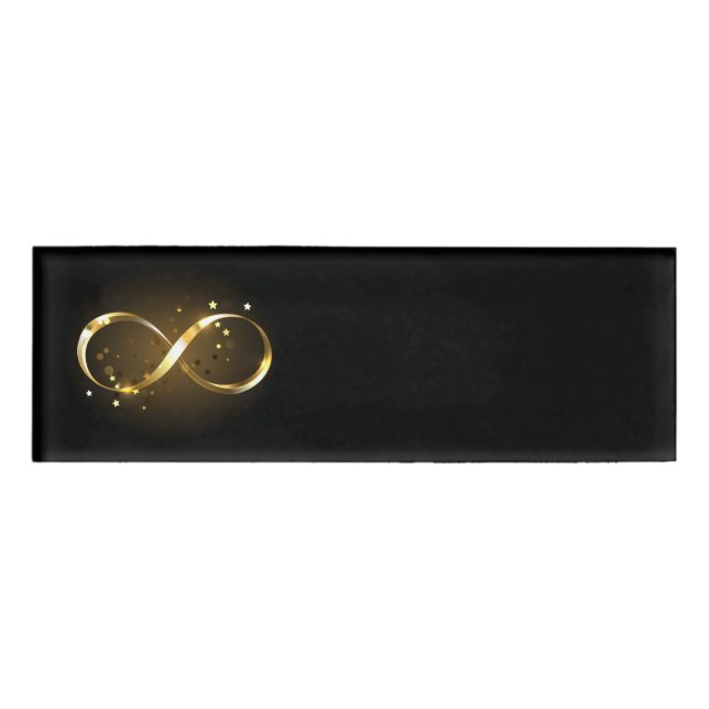 Golden Infinity Symbol Namenschild (Vorderseite)