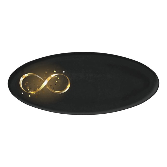 Golden Infinity Symbol Namenschild (Vorderseite)