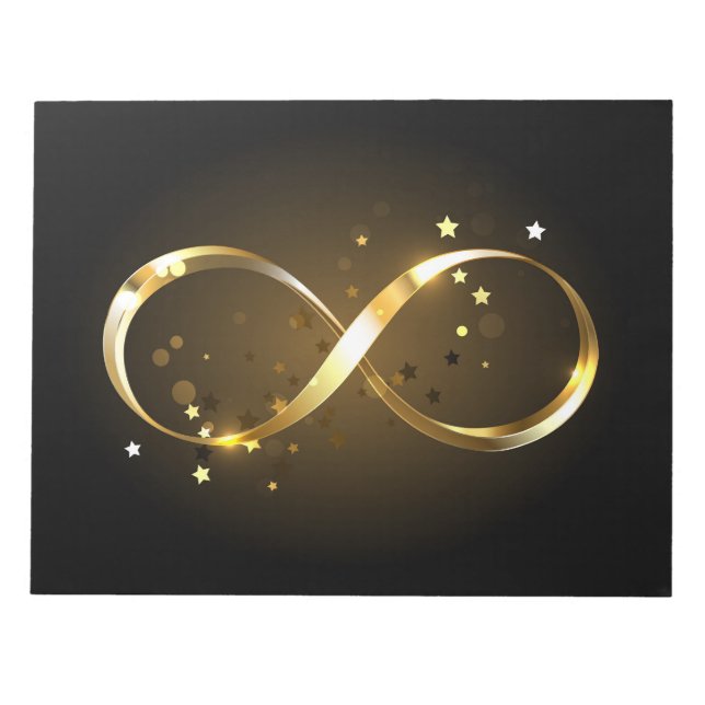 Golden Infinity Symbol Notizblock (Vorderseite)