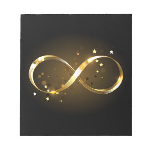 Golden Infinity Symbol Notizblock